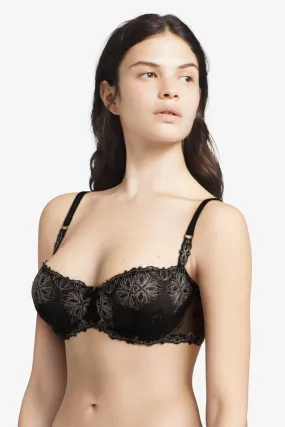 Chantelle Champs Elysees Demi Bra, Black and Gold (2605)