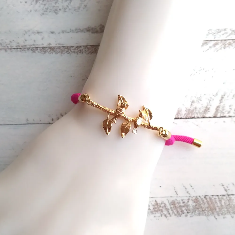 Dani Lovebirds Corded Slider Bracelet