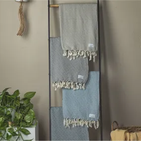 Diamond Design  Bath Towel with Unbleached Tassels