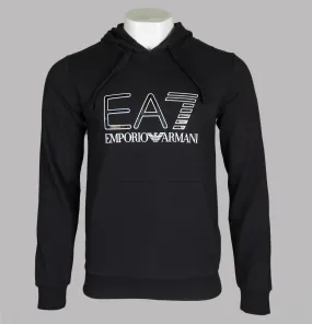 EA7 Iridescent Logo Hooded Sweatshirt Black