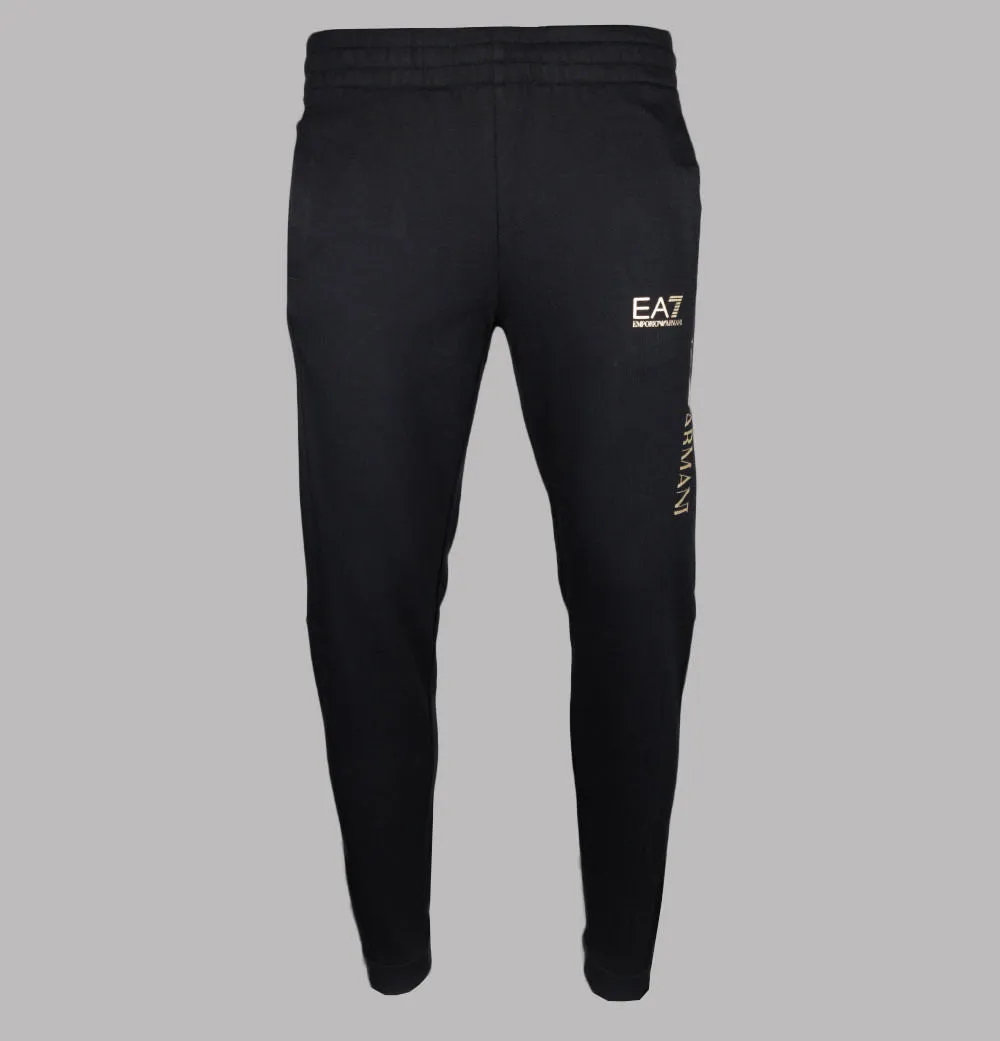 EA7 Logo Series Oversized Logo Joggers Black