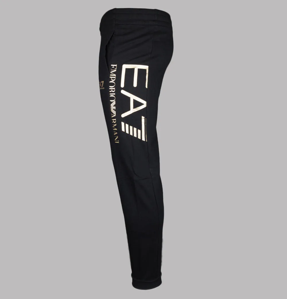 EA7 Logo Series Oversized Logo Joggers Black