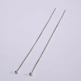 Extra Long Sterling Silver Threader Earring with Ball