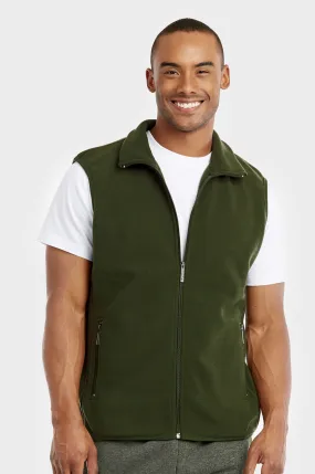 KNOCKER MEN'S POLAR FLEECE VEST (PF1500_D.GREEN)