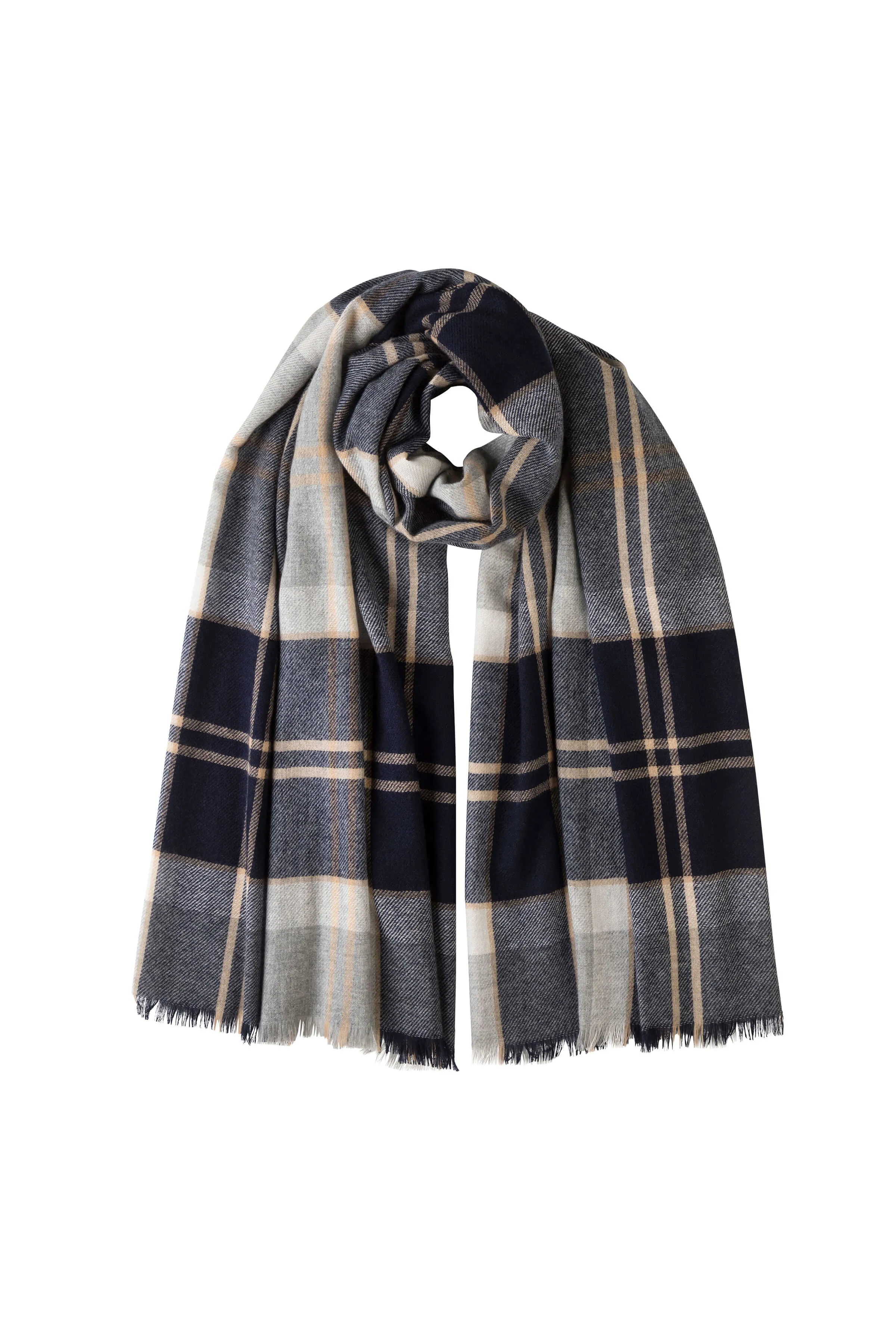 Lightweight Tartan Cashmere Stole