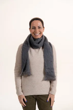 Mohair Scarf - Charcoal