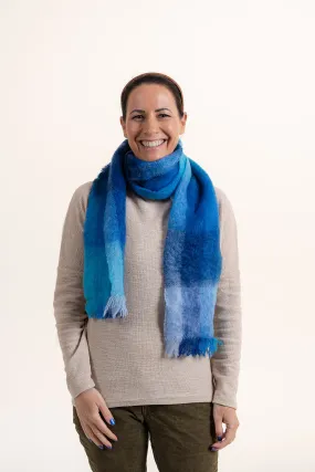 Mohair Scarf - Roy's Blue