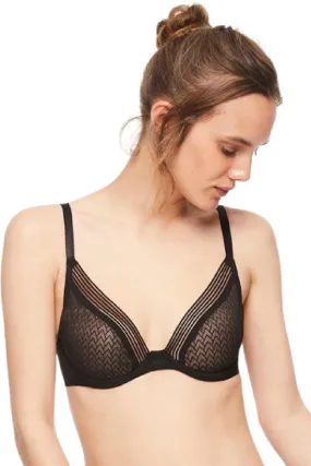 Passionata Manhattan Plunge T-Shirt Bra, Black (P48D9)