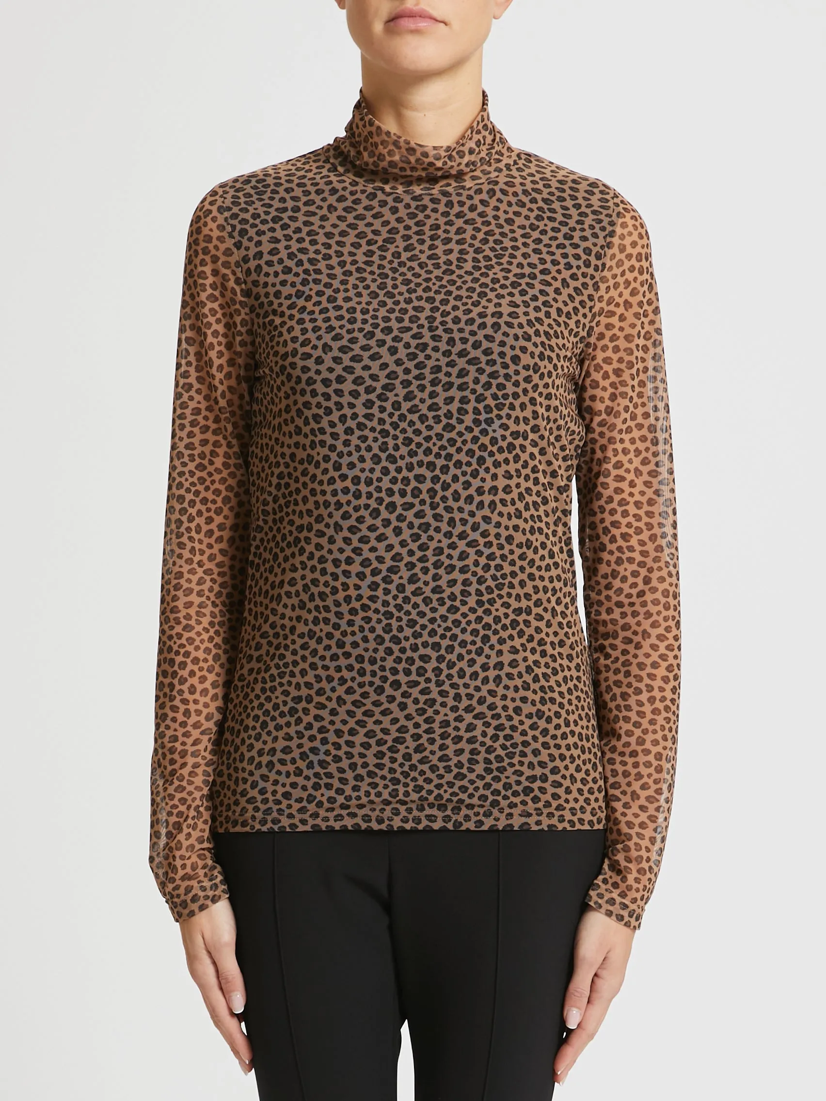 PENNYBLACK Trave Animal Print Turtle Neck