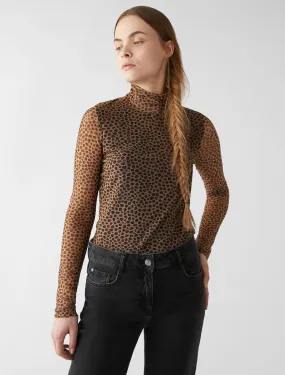 PENNYBLACK Trave Animal Print Turtle Neck