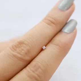 Petite round diamond Piercing (2mm/ single) - 14K/ 18K Gold