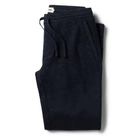 The Weekend Pant in Navy Herringbone Wool