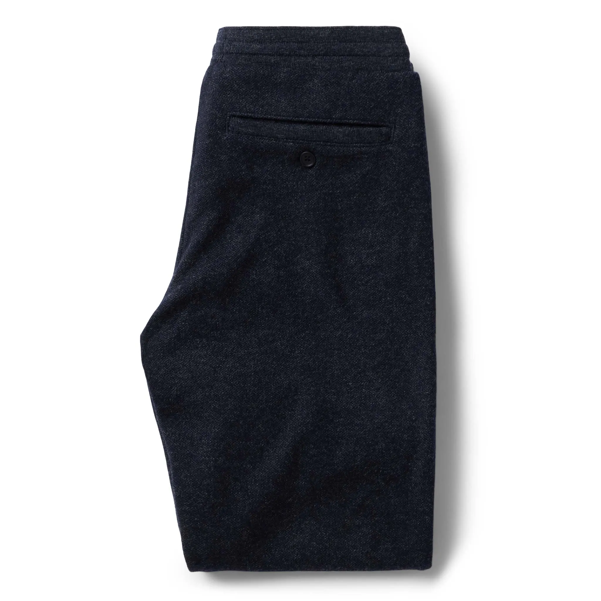 The Weekend Pant in Navy Herringbone Wool