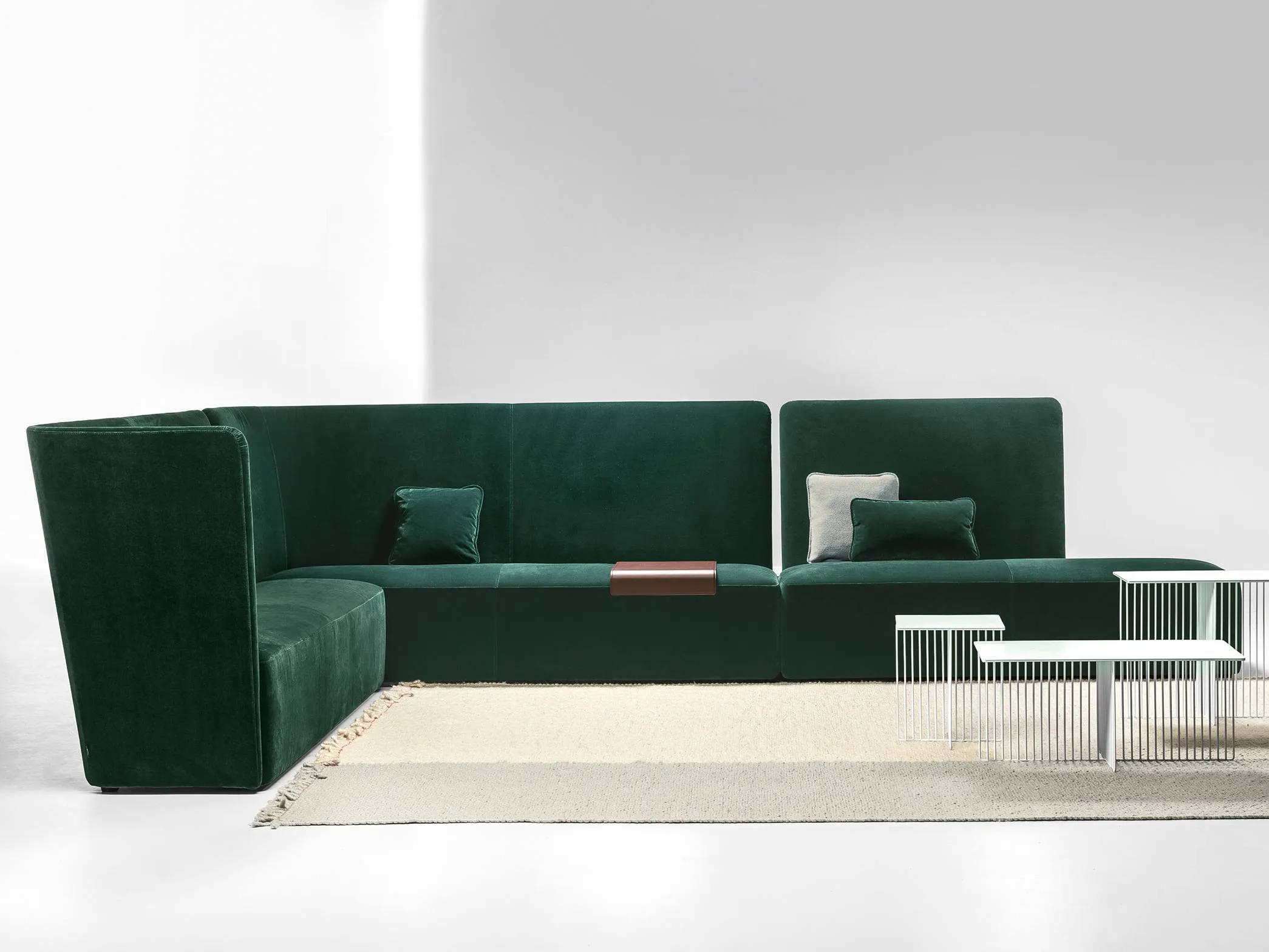 Velour Sectional Sofa