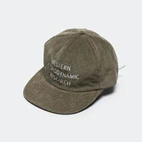 Whale Cord Hat - Green Olive