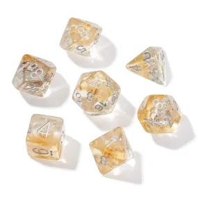 Yellow Conch Shell Resin 7pc Dice Set